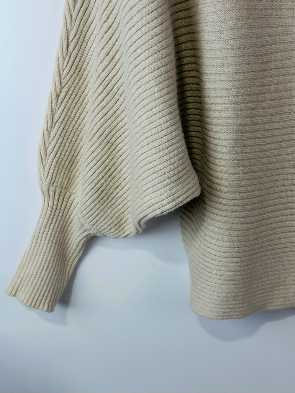 Pinque Cream Ribbed Scoop-Neck Sweater - Picture 5 of 10